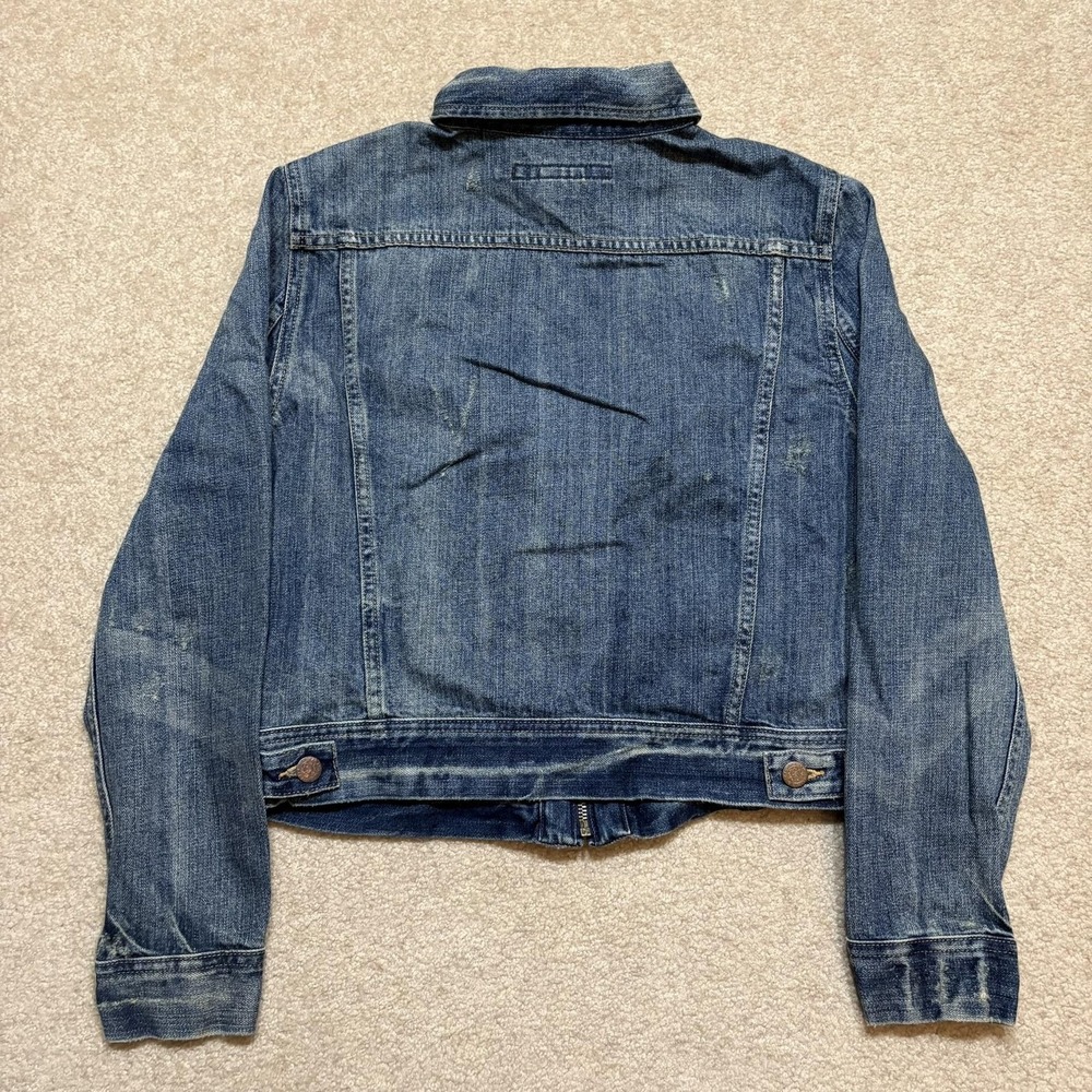 Vtg Ralph Lauren Sport Denim Jacket Womens Medium Blue Full Zip Trucker Western - Picture 4 of 16